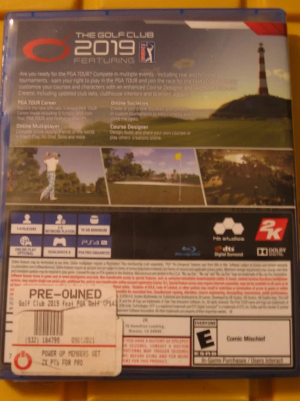 The Golf Club 2019 Pga Tour 2K Sports Sony PS4 Complete in Box